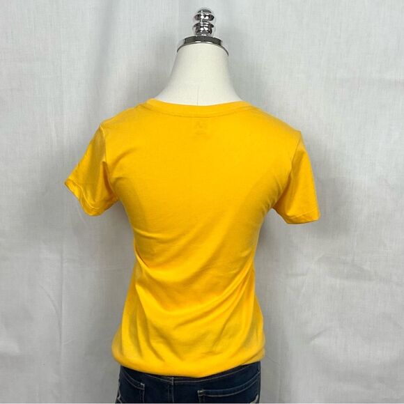 Charlie Hustle Iowa State T-Shirt Yellow Fitted Ladies Sz Small ISU Cyclones New - Picture 5 of 5